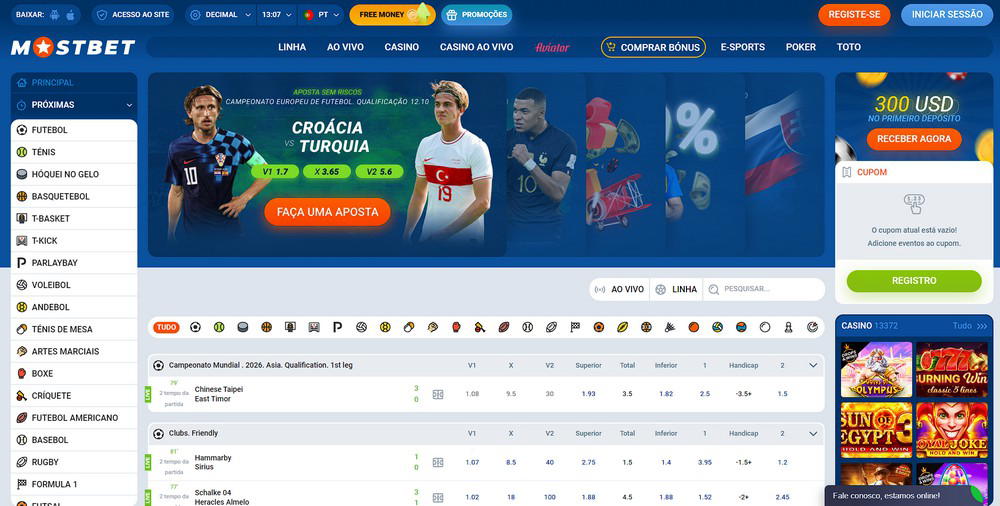 Sítio Web da Mostbet