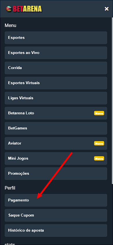 Pagamento BetArena