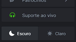 tema de sítio web claro ou escuro