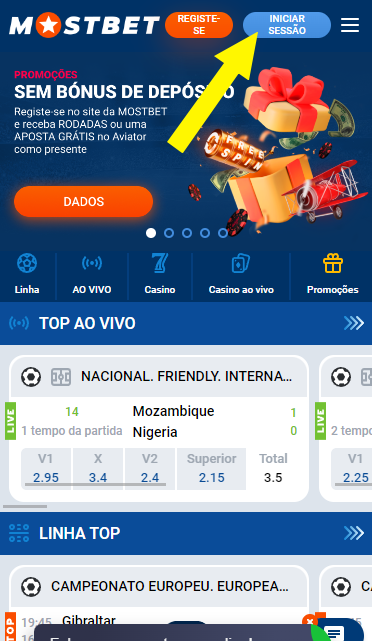 Autorização na Mostbet