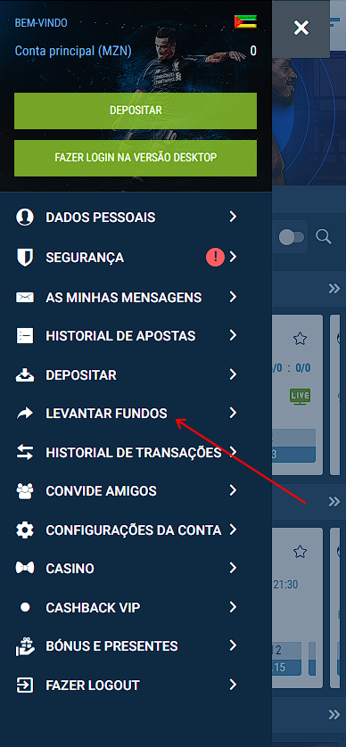 levantar findos 1xbet