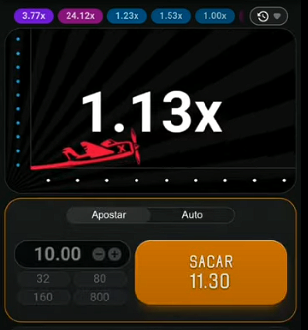 Levantamento de apostas no Aviator