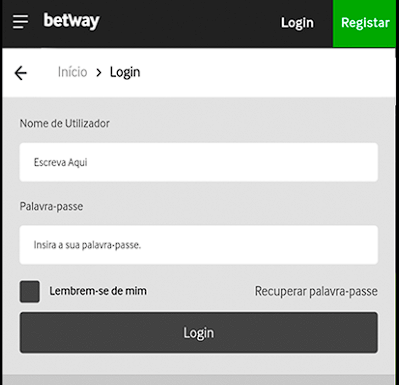 formulário de registo betway