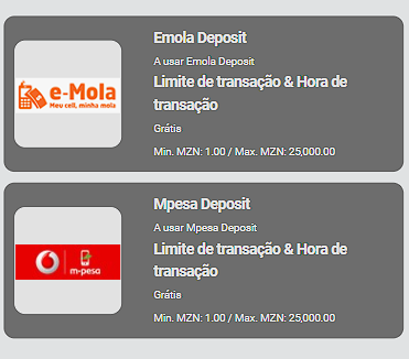 depósito e-mola e m-pesa