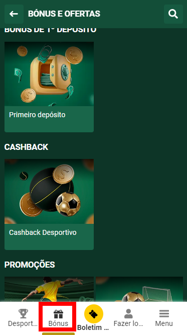 Secção de Bónus Betwinner