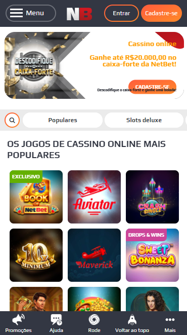 Versão móvel do NetBet