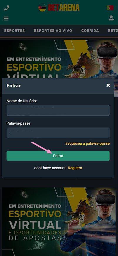 login e palavra-passe