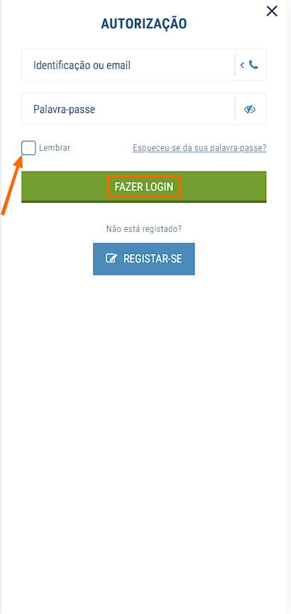 Como introduzir o endereço de e-mail e a palavra-passe em 1xBet