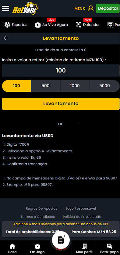 sistemas de pagamento para levantar dinheiro para a conta da casa de apostas BetYetu