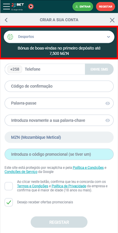 22bet bónus de inscrição
