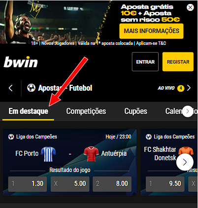 Odds especiais