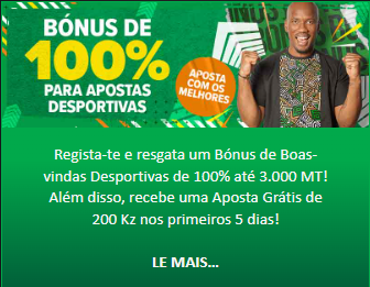 Bónus 11. Bónus de 100% para Apostas Desportivas