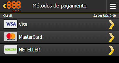 Métodos de pagamento 888sports