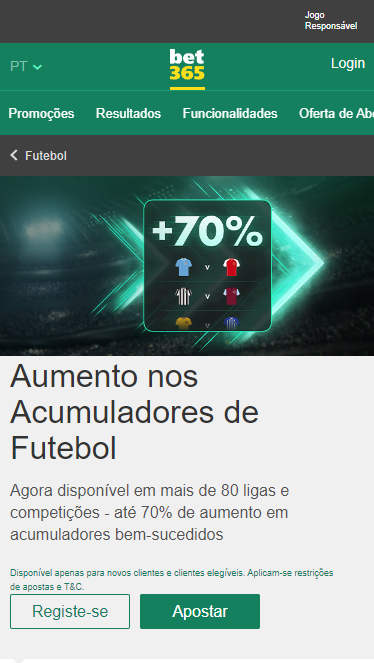 Bónus para aumentar os acumuladores de futebol