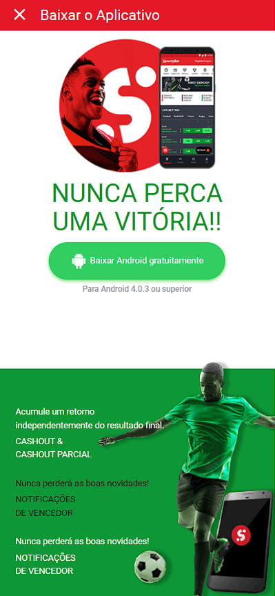 aplicação móvel para Android e IOS da empresa de apostas Sportybet