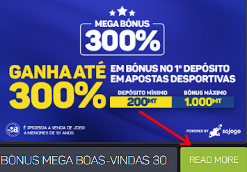 Bónus Mega Boas-Vindas 300% em Placard