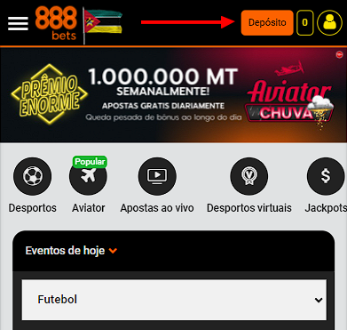 Depósito 888bets