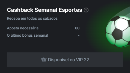 Cashback Semanal Esportes