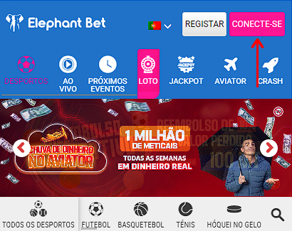 Autorização em Elephant Bet 