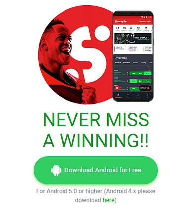 Mobile app SportyBet