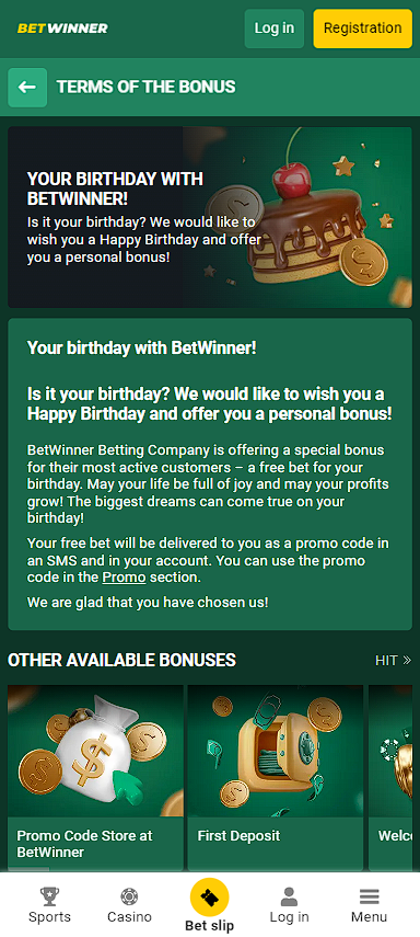 Birthday bonus