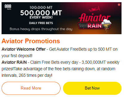 888bet Aviator Bonus Offers