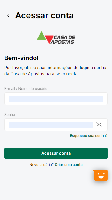 Casa de aposta login form