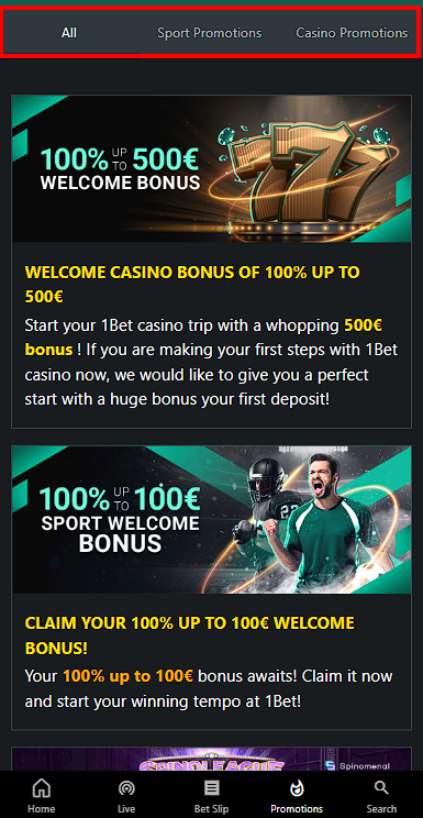 Welcome bonus