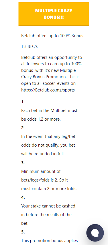 Betclub freebet