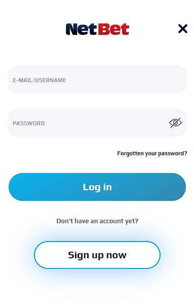 Netbet login form