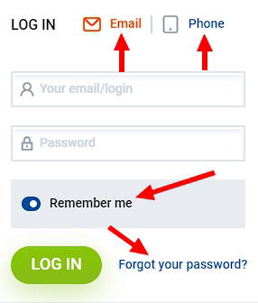 Login form