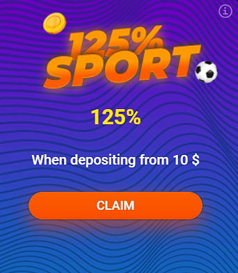 Sport Welcome bonus 125%