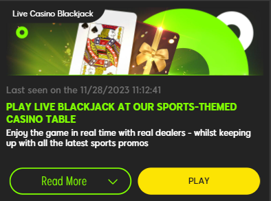 Live Casino Blackjack