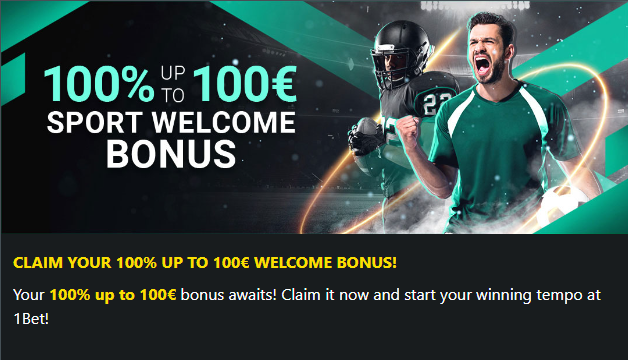 Welcome bonus for sports at 1Bet