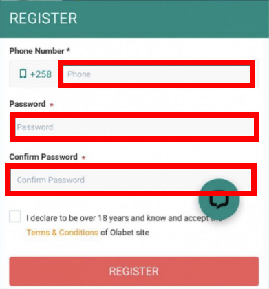 Olabet registration