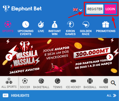 Elephante bet registration and login