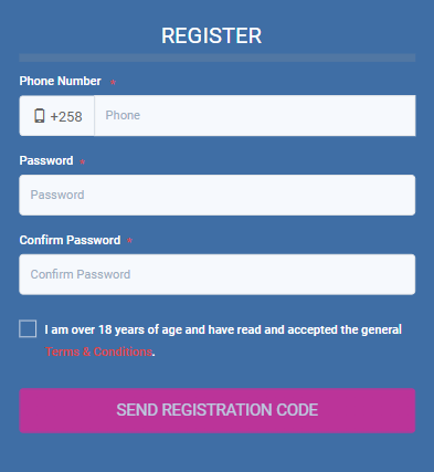 Elephant bet registration form