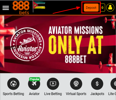 Deposit 888bets