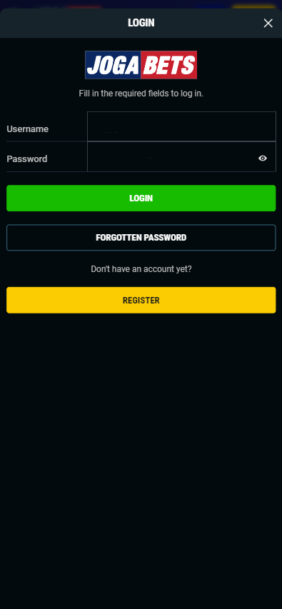 How to log in to jogabets to make a deposit